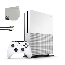 Microsoft 234-00051 Xbox One S White 1TB Gaming Console with BOLT AXTION Bundle Like New