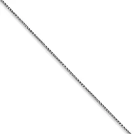 0.65mm, 14k White Gold, Diamond Cut Spiga Chain Necklace