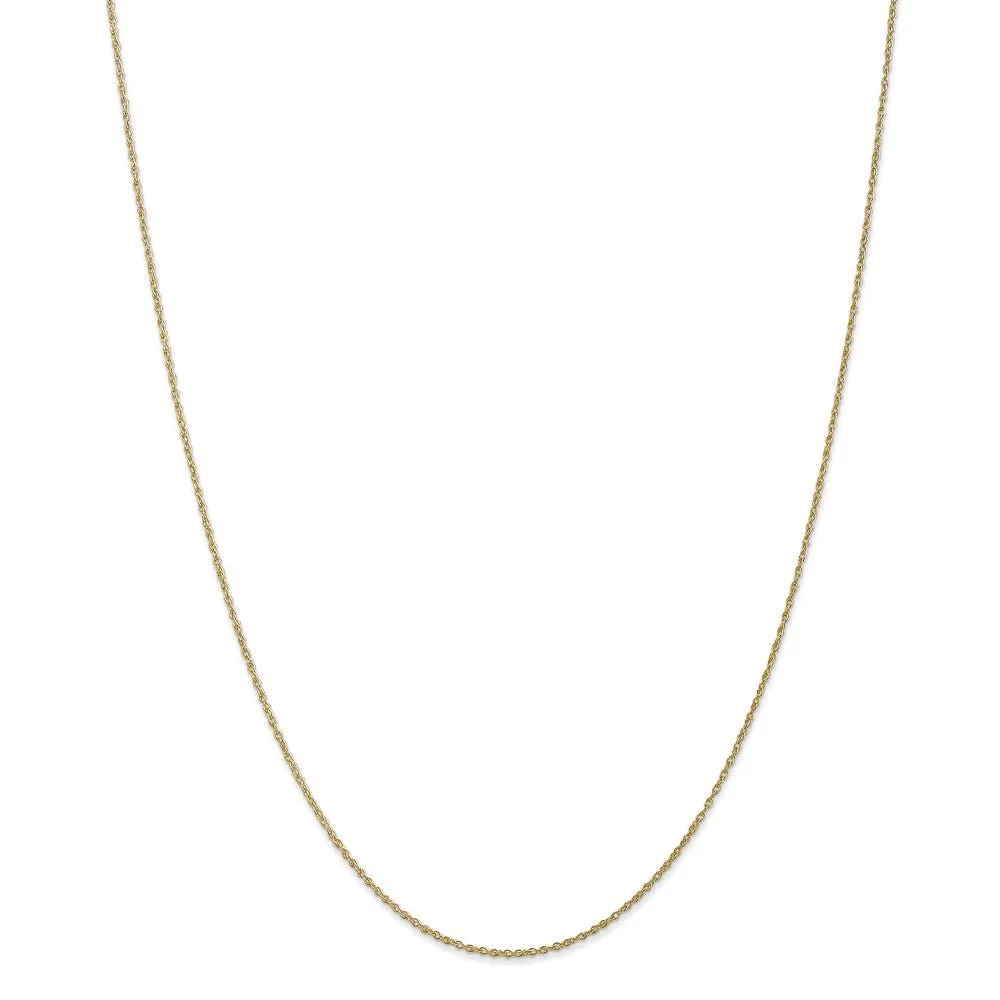 0.8mm, 10k Yellow Gold, Baby Rope Chain Necklace