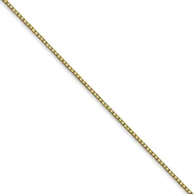 0.8mm 10k Yellow Gold Classic Box Chain Necklace