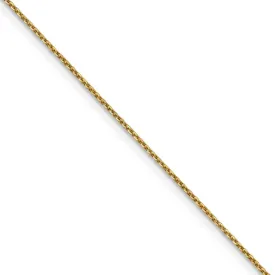 0.95mm, 14k Yellow Gold, Diamond Cut Cable Chain Necklace