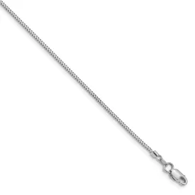 0.9mm, 14k White Gold, Solid Franco Chain Bracelet