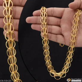 1 Gram Gold Plated Funky Design Extraordinary Design Chain for Men - Style D221