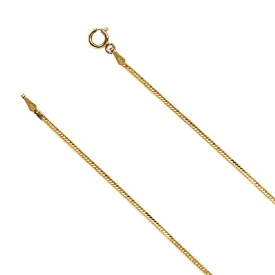 1.5mm 14k Yellow Gold Herringbone Chain Necklace