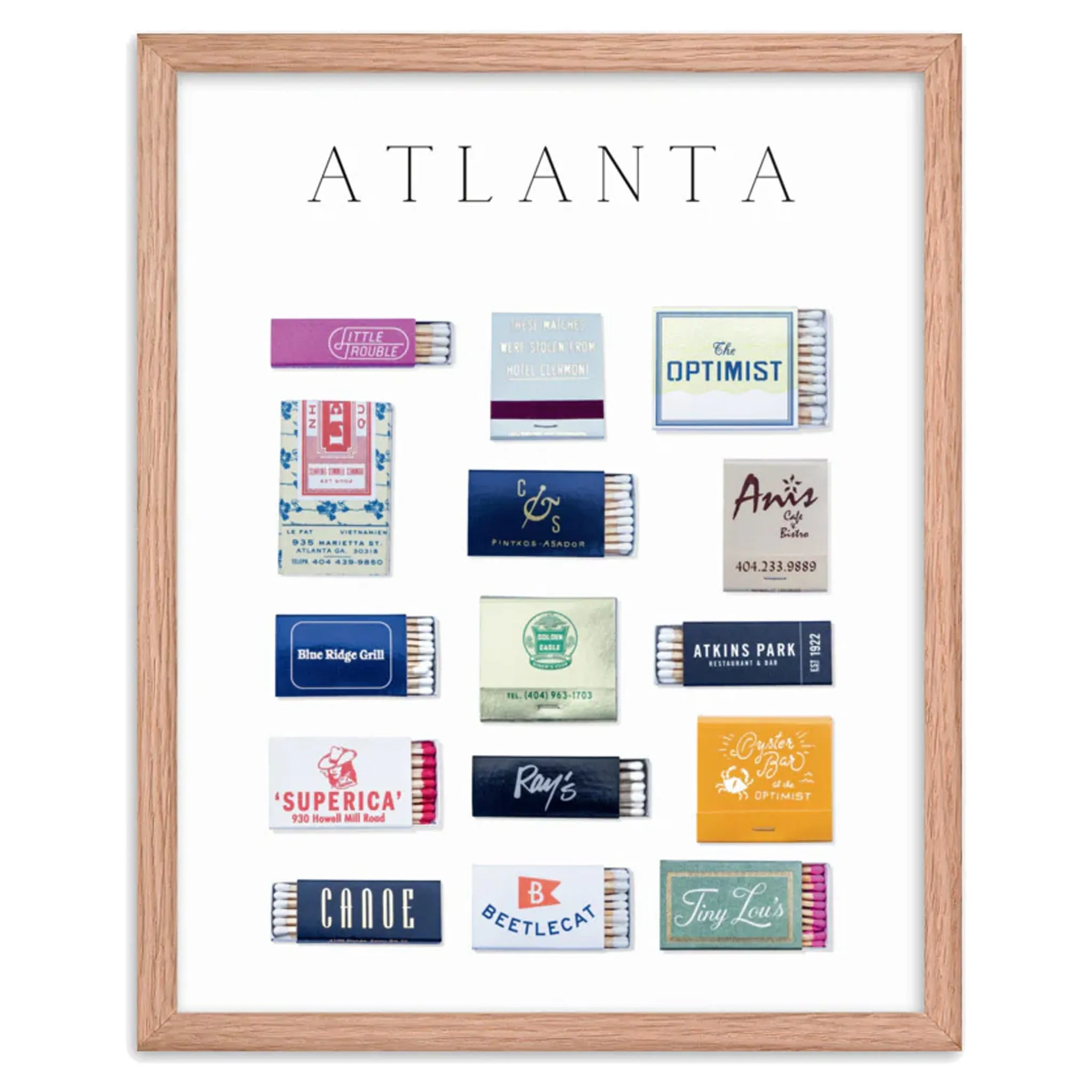 Atlanta Matchbox Framed Print