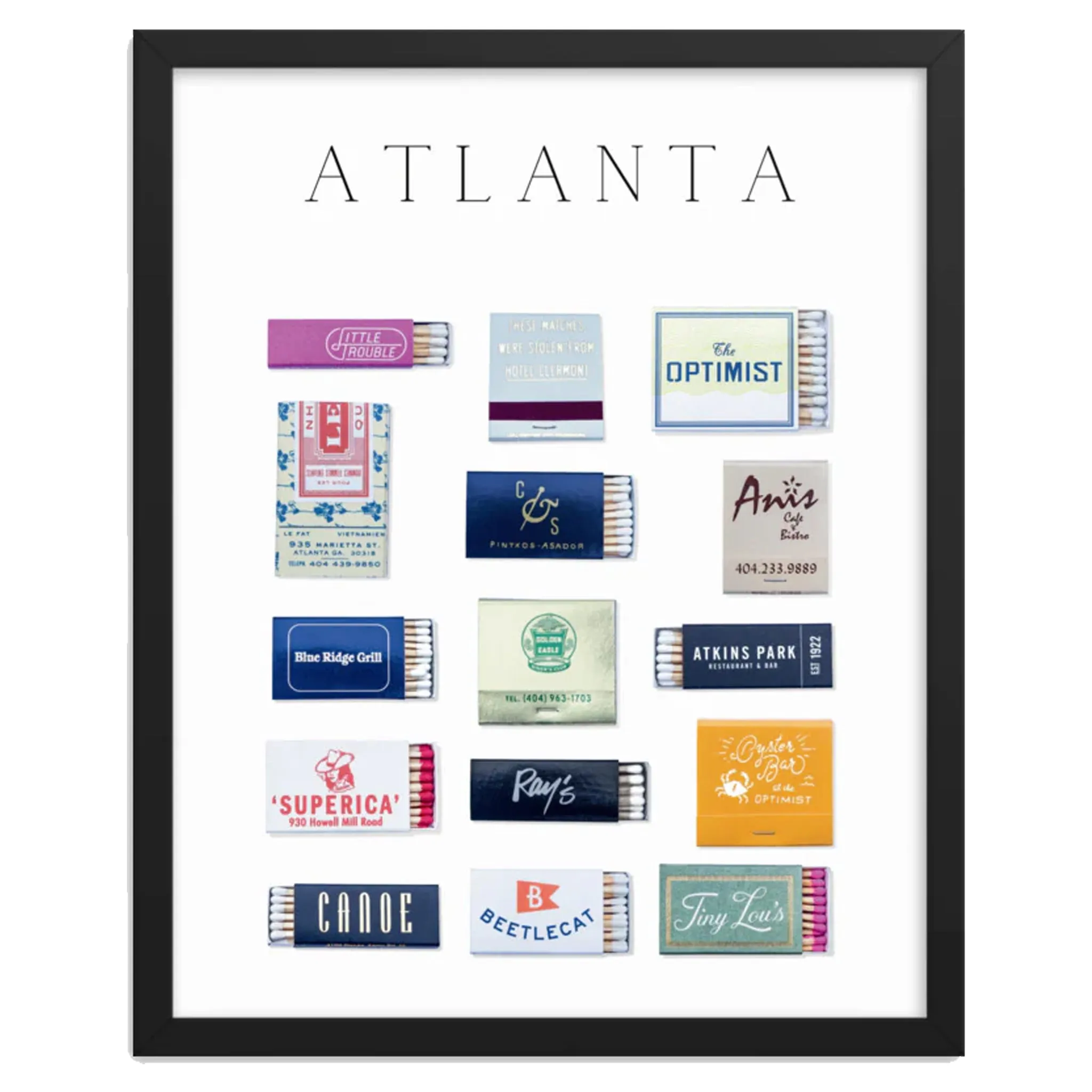 Atlanta Matchbox Framed Print