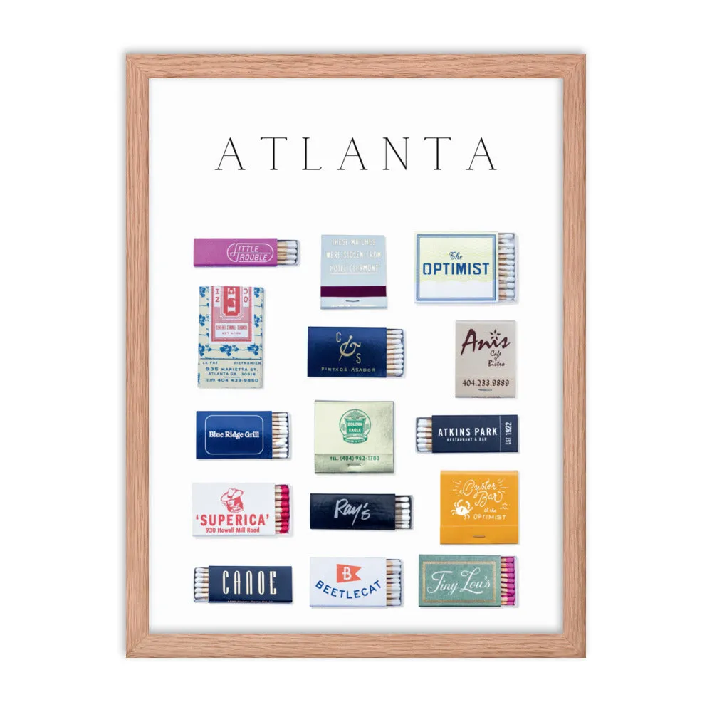 Atlanta Matchbox Framed Print