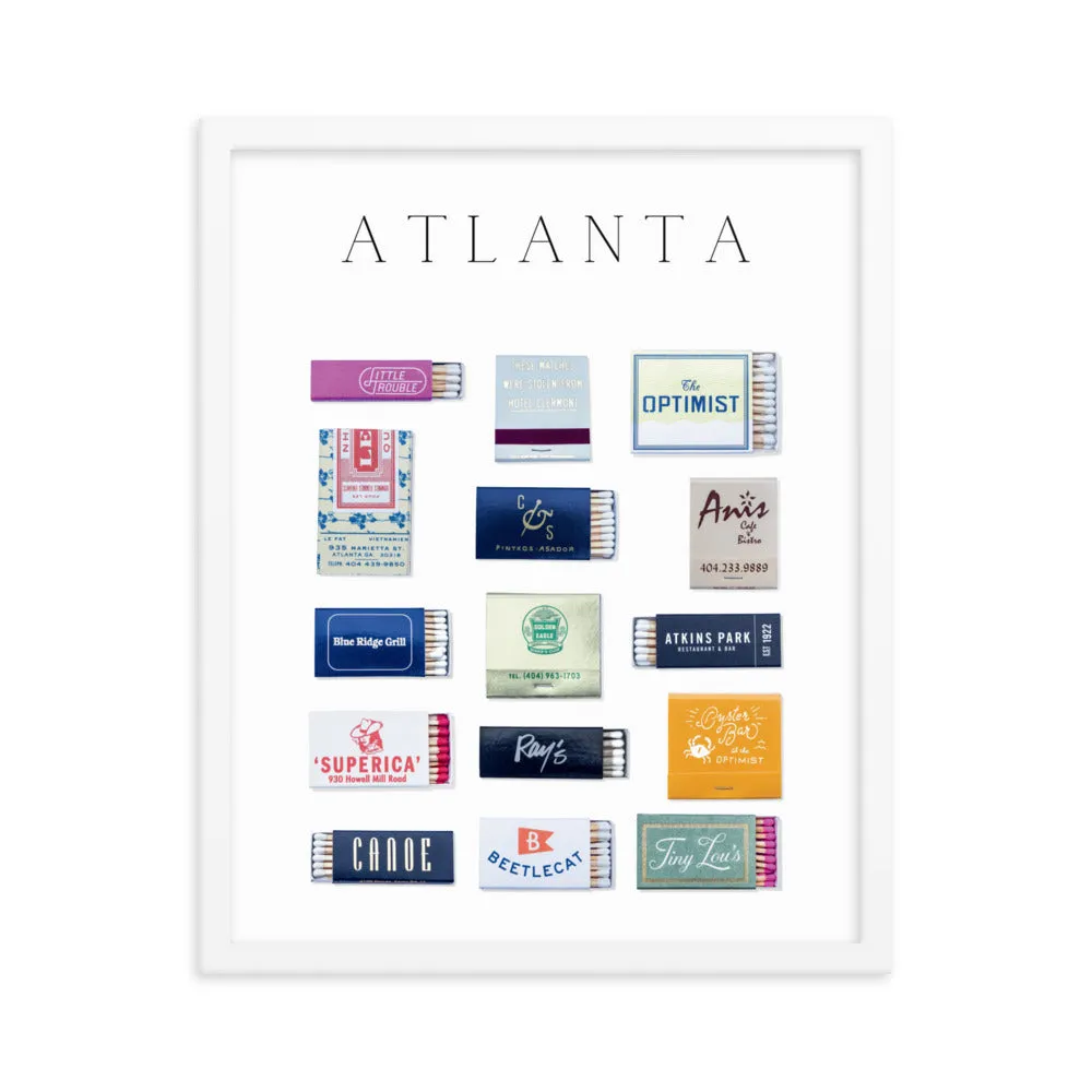 Atlanta Matchbox Framed Print