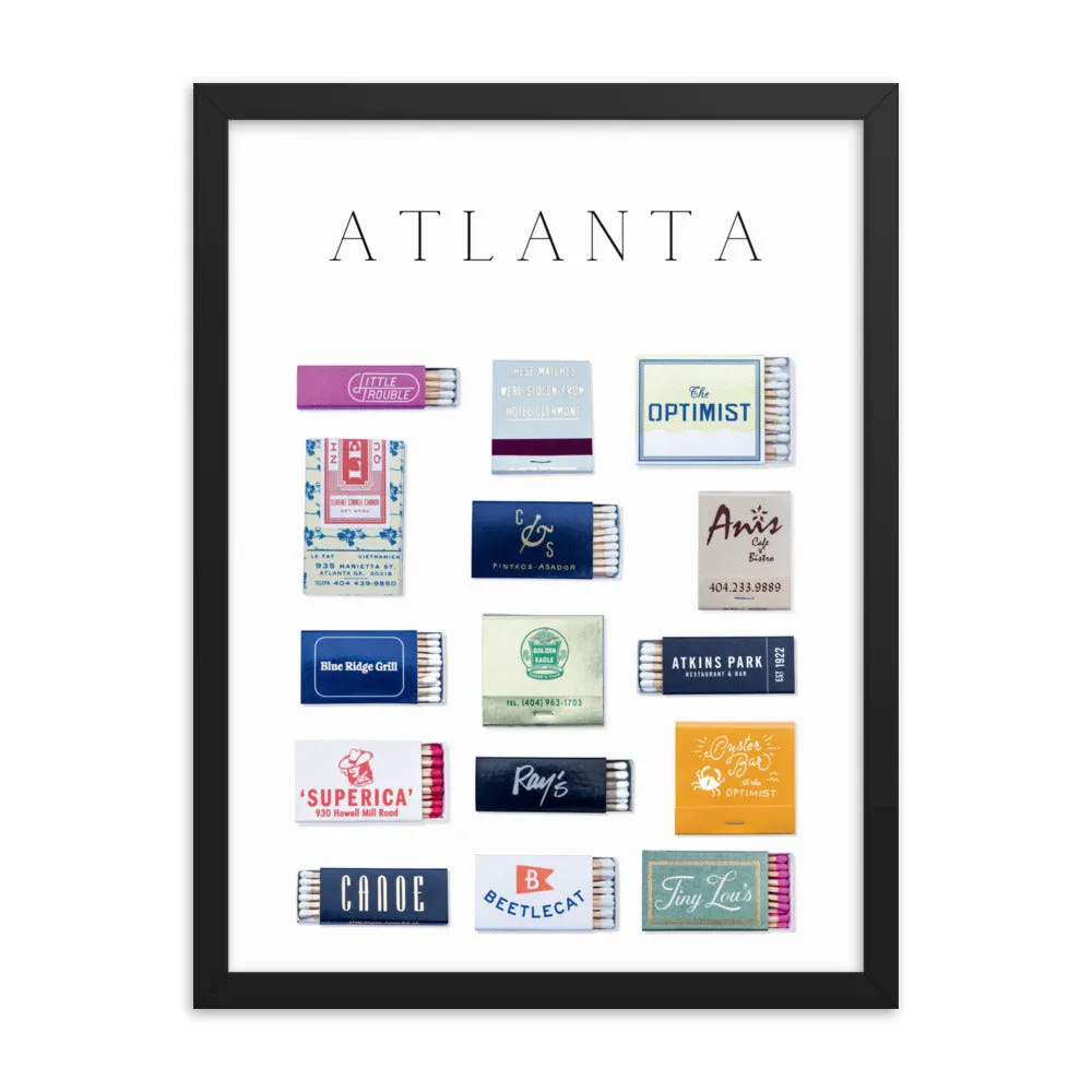 Atlanta Matchbox Framed Print