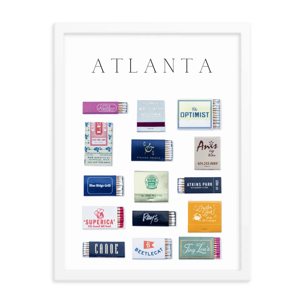 Atlanta Matchbox Framed Print