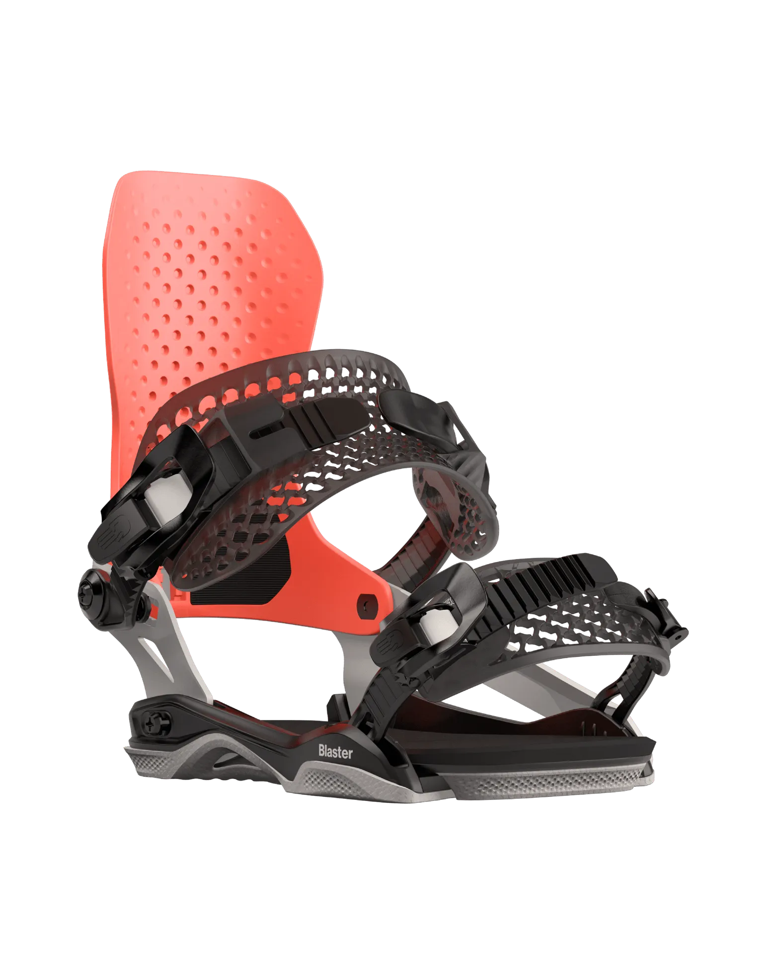 BATALEON Blaster AsymWrap Snowboard Bindings Neon Red/Glacier Gray 2024