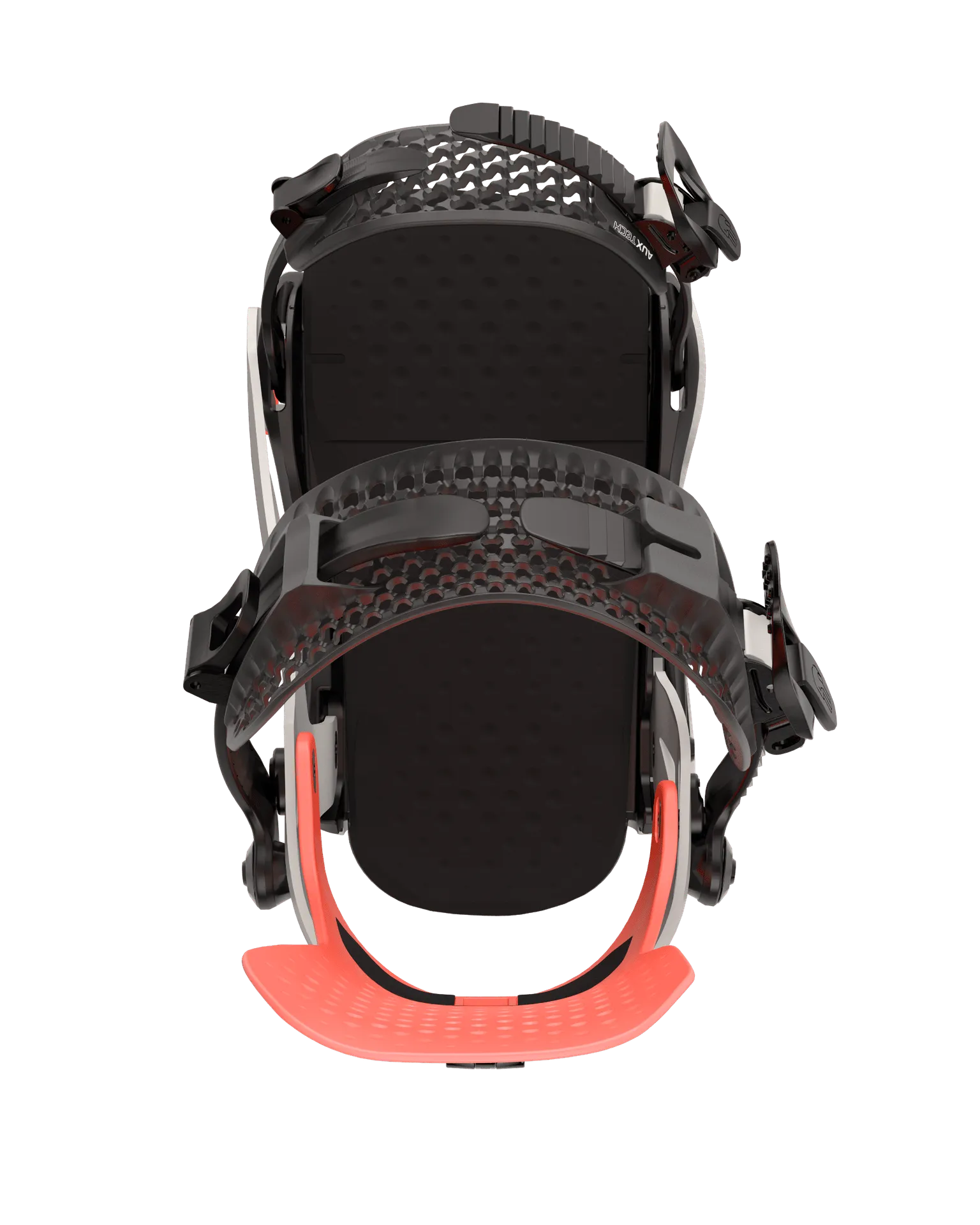 BATALEON Blaster AsymWrap Snowboard Bindings Neon Red/Glacier Gray 2024