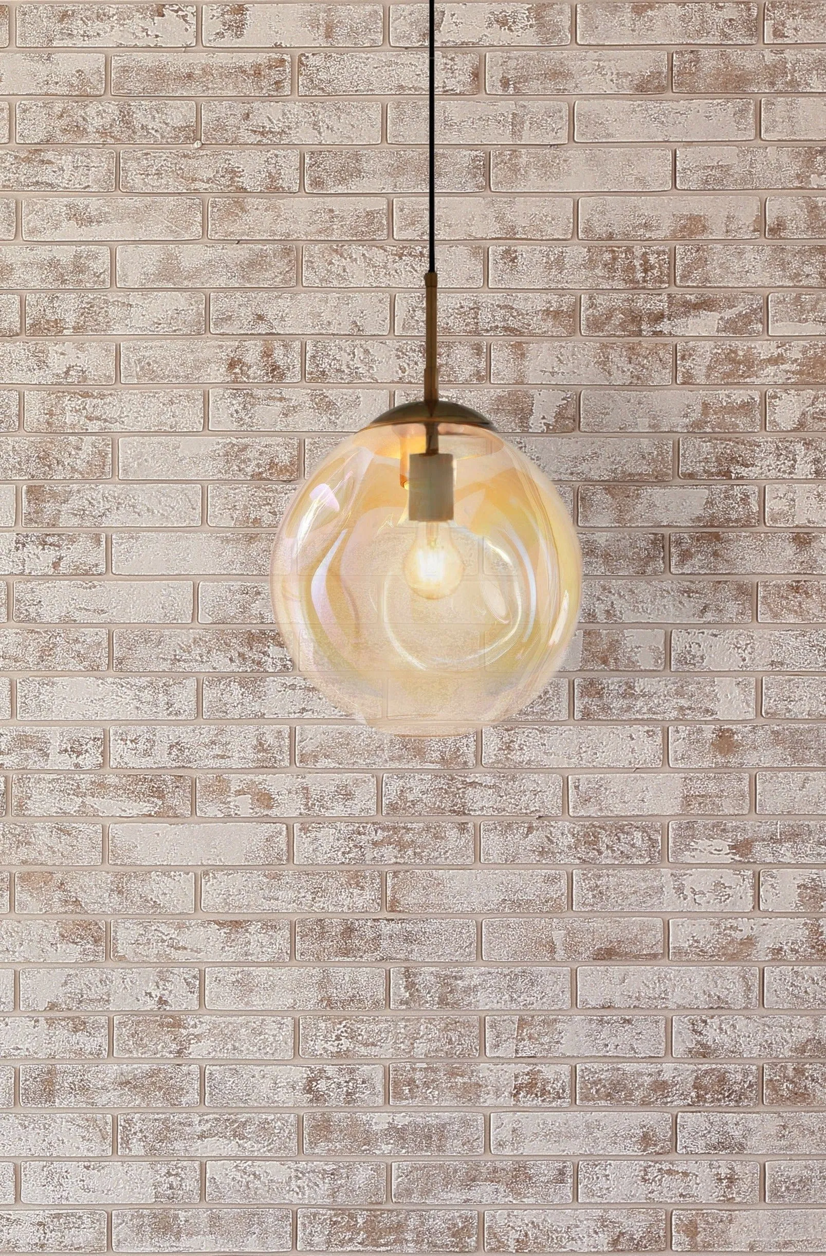 Beckrow Dimpled Glass Pendant Light