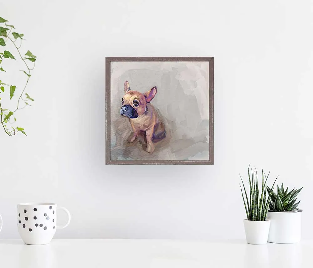 Best Friend - Frenchie Love Mini Framed Canvas