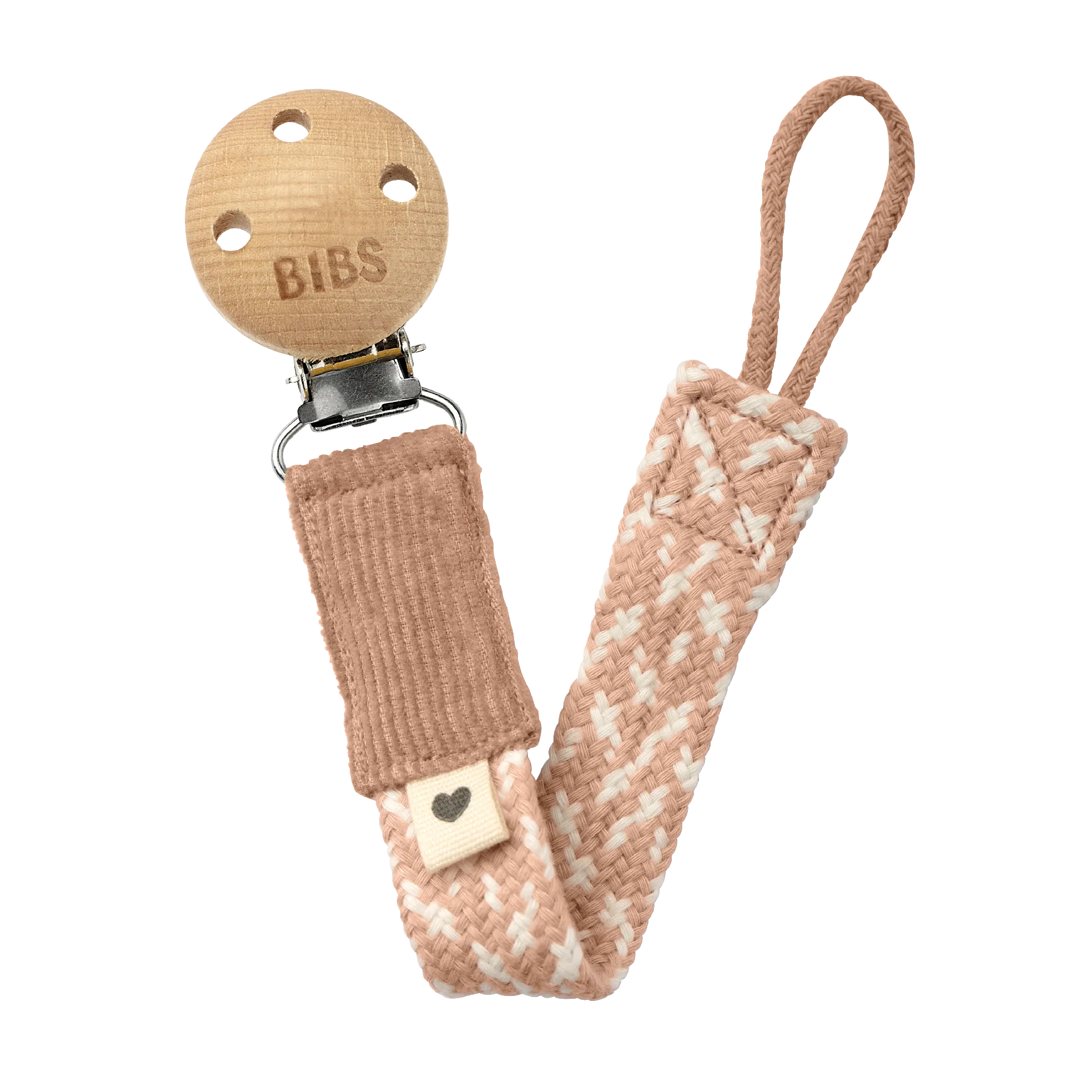 Bibs Dummy Clip - Blush/Ivory