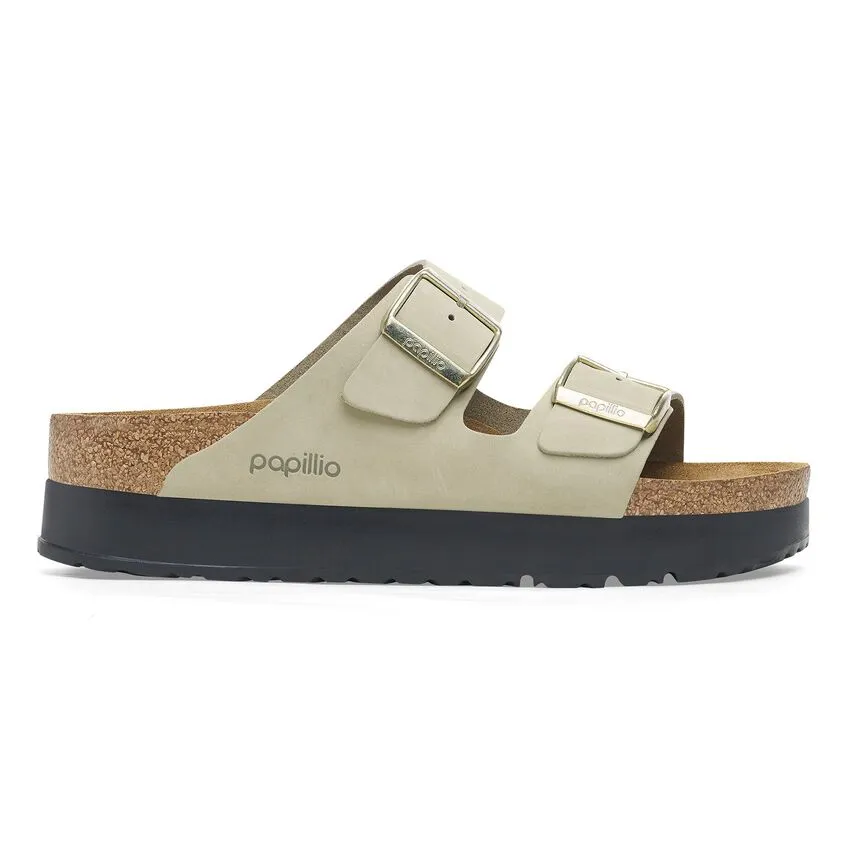 BIRKENSTOCK Women's Arizona Flex Platform Nubuck Leather (Eucalyptus)