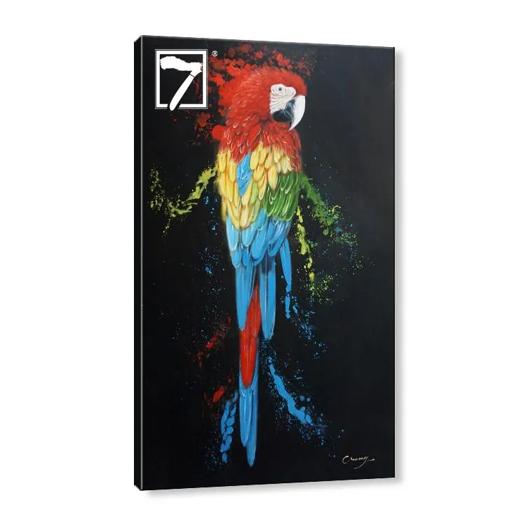 Canvas Print Parrot Splatter  24x36Inch (60x90cm)