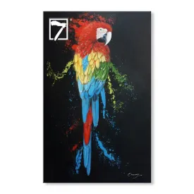 Canvas Print Parrot Splatter  24x36Inch (60x90cm)