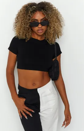 Chantal Black Cropped Tee