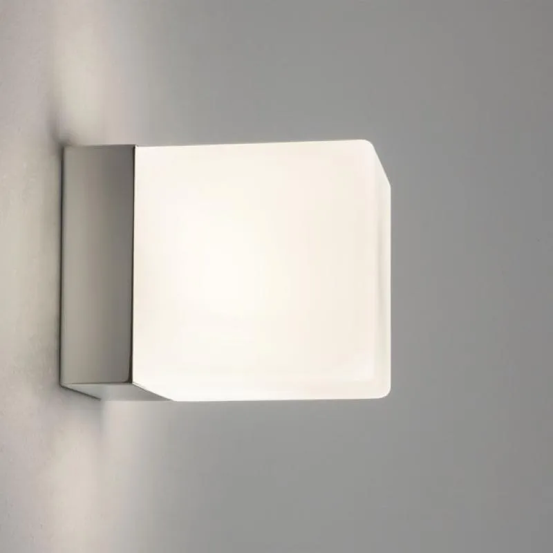 Chrome & Opal Glass Diffuser Cube Wall Light