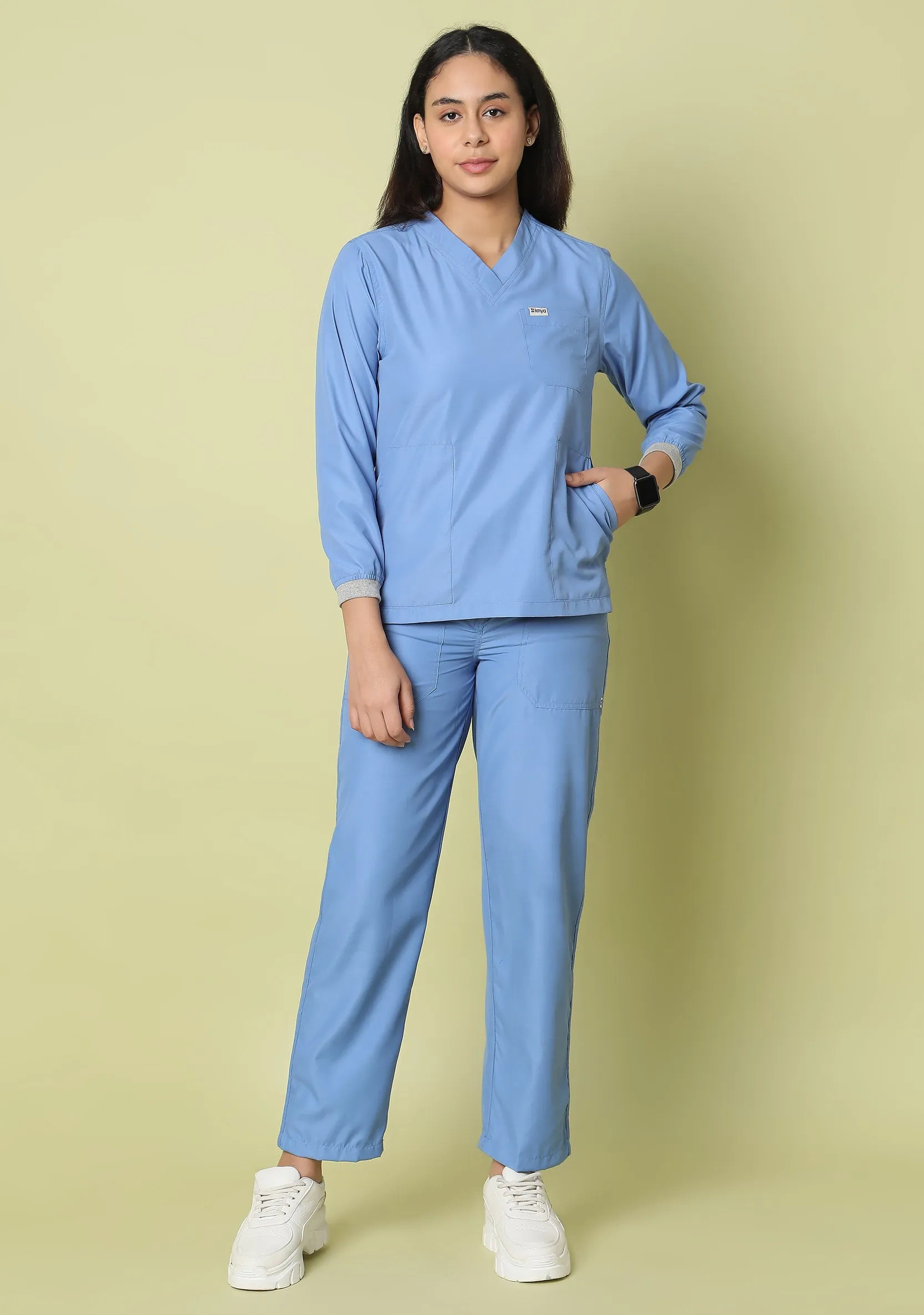 Classic Women's Longsleeves (Ceil Blue) Scrub