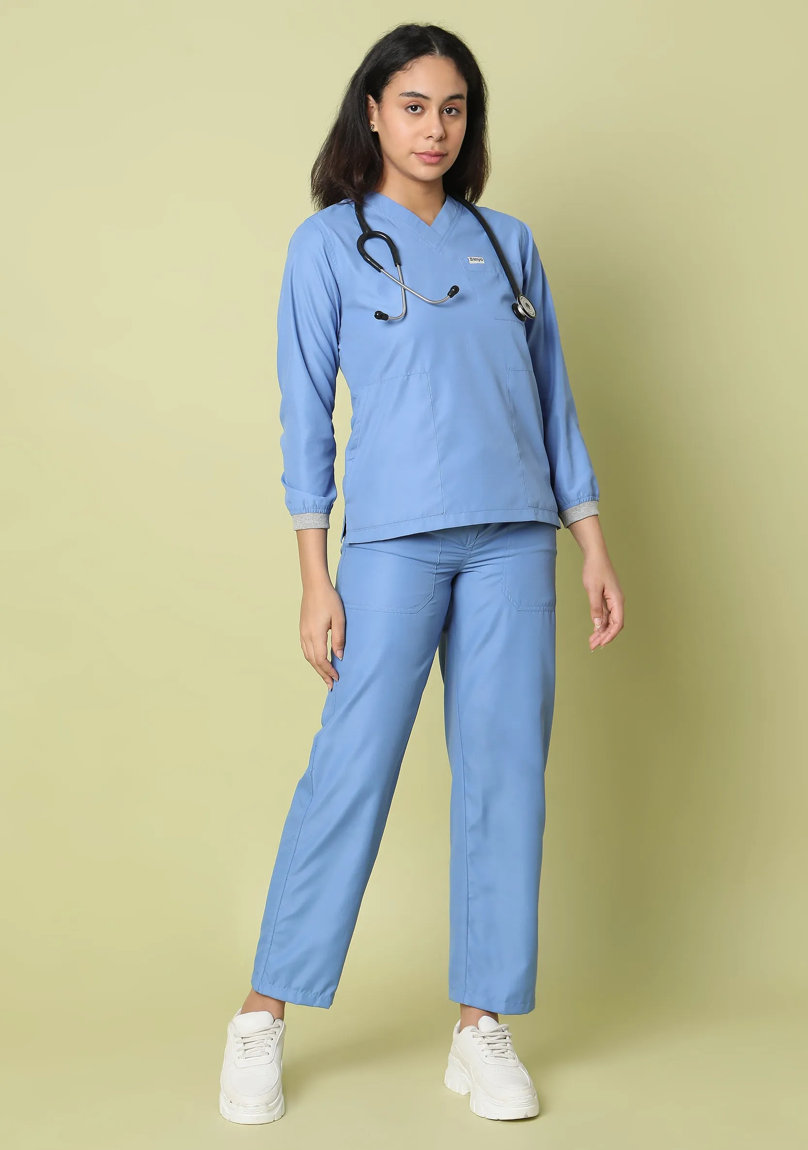 Classic Women's Longsleeves (Ceil Blue) Scrub