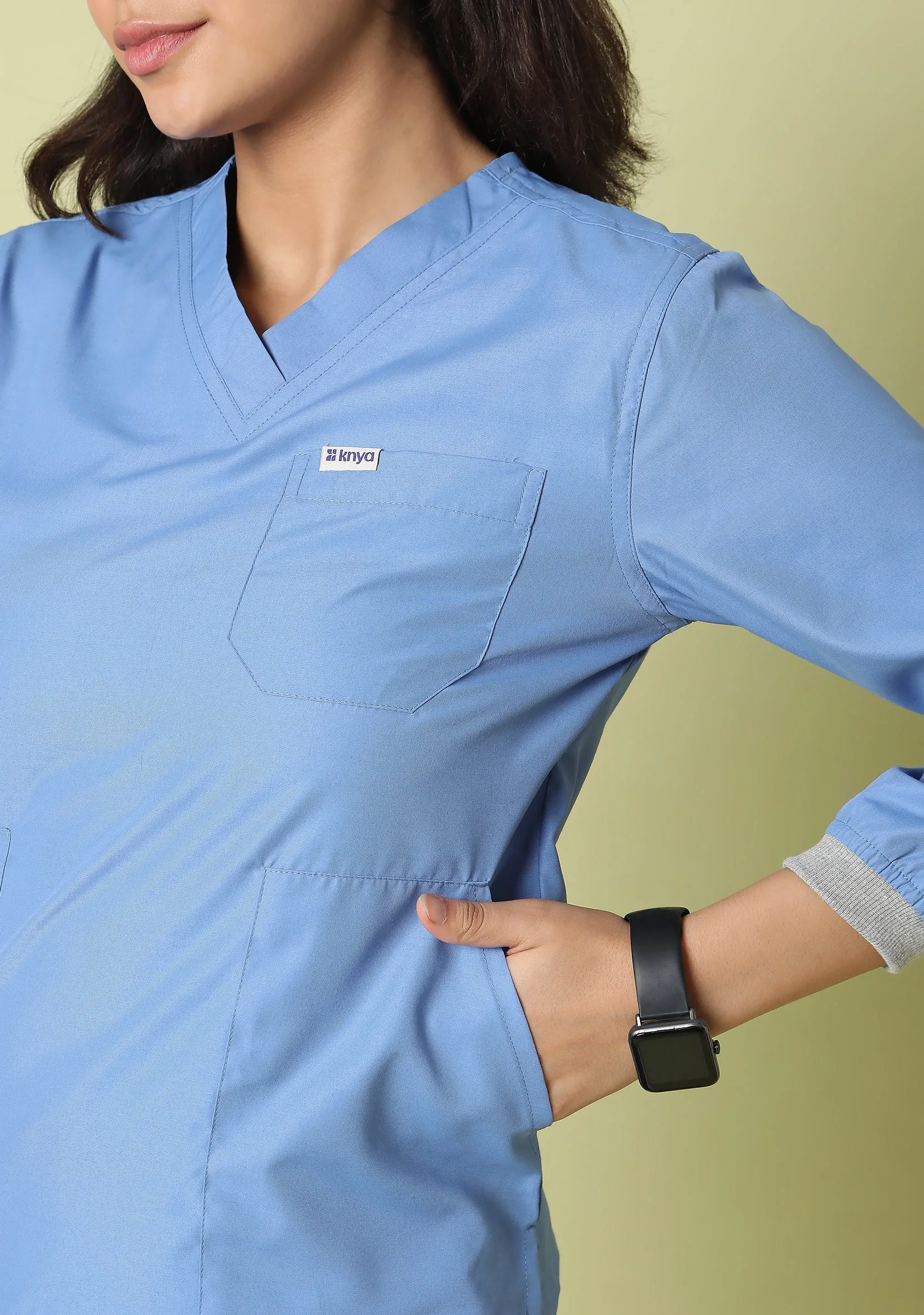 Classic Women's Longsleeves (Ceil Blue) Scrub