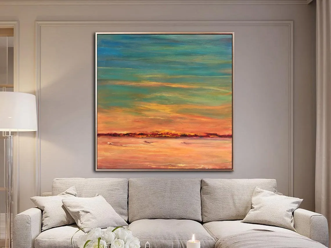 Colorful Abstract Painting Landscape Art Sunset Painting Sp016