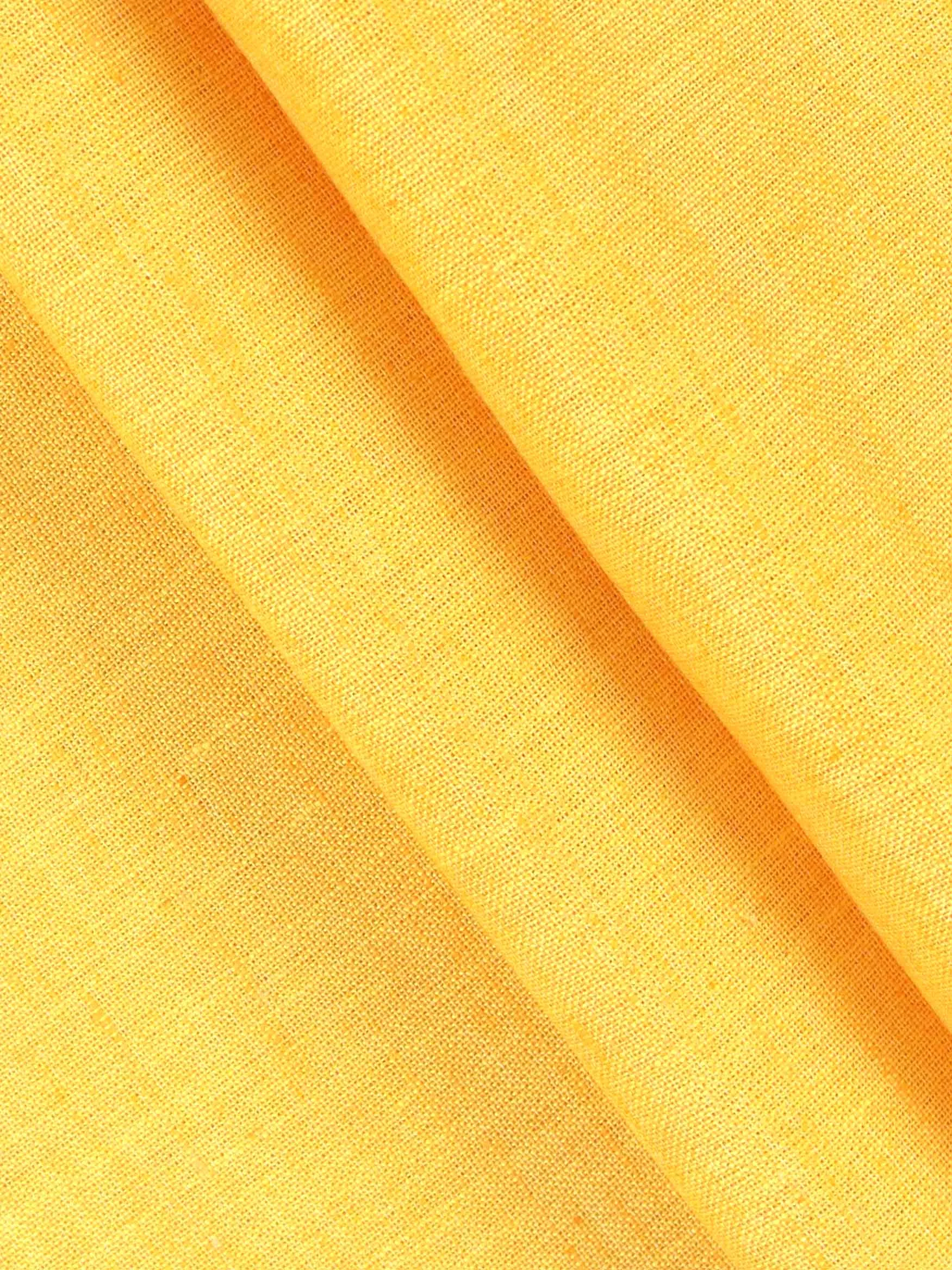 Cotton Blend Yellow Colour Kurtha Self Design Fabric Lampus