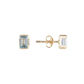 DECEMBER BIRTHSTONE STUDS - BLUE TOPAZ