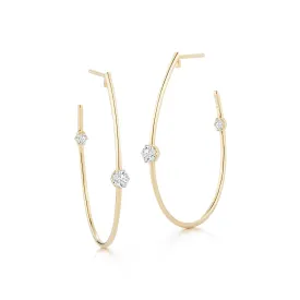 Duet Diamond Hoops