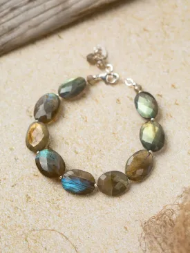 Dunes Facet Cut Labradorite Bracelet by Anne Vaughan