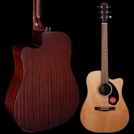 Fender CD-60SCE Dreadnought, Walnut Fb, Natural  4lbs 9.9oz