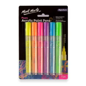 Fluoro Acrylic Paint Pens Signature 6pc