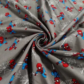 FS756_2 Spider-Man Mini Grey Cotton