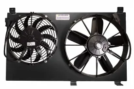 HONDA S2000 DUAL FAN SHROUD W/ DUAL SPAL FANS - BLACK - (12053203)