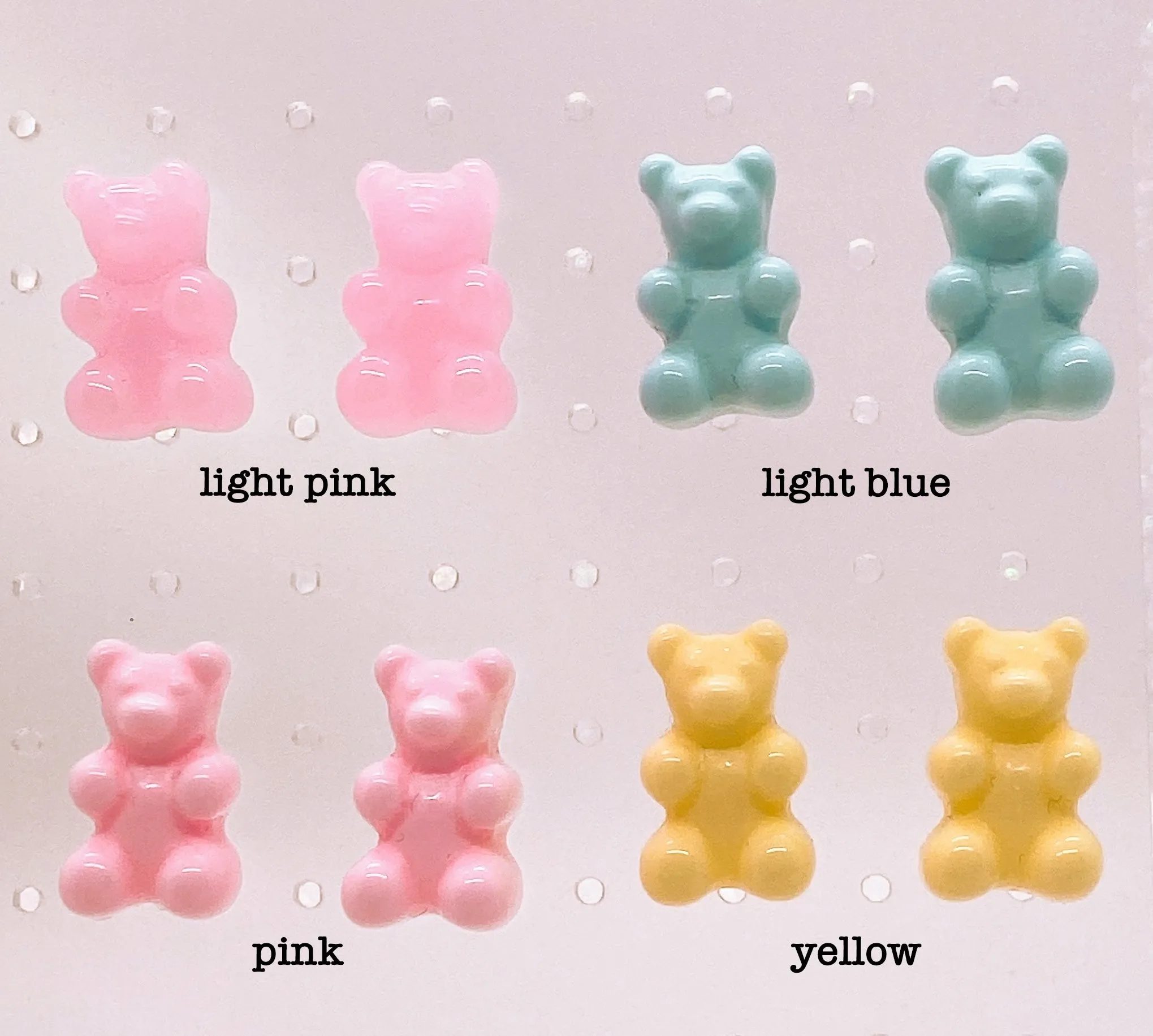 Instant Shipping! Gummi Bear Stud Earrings (4 Colors)