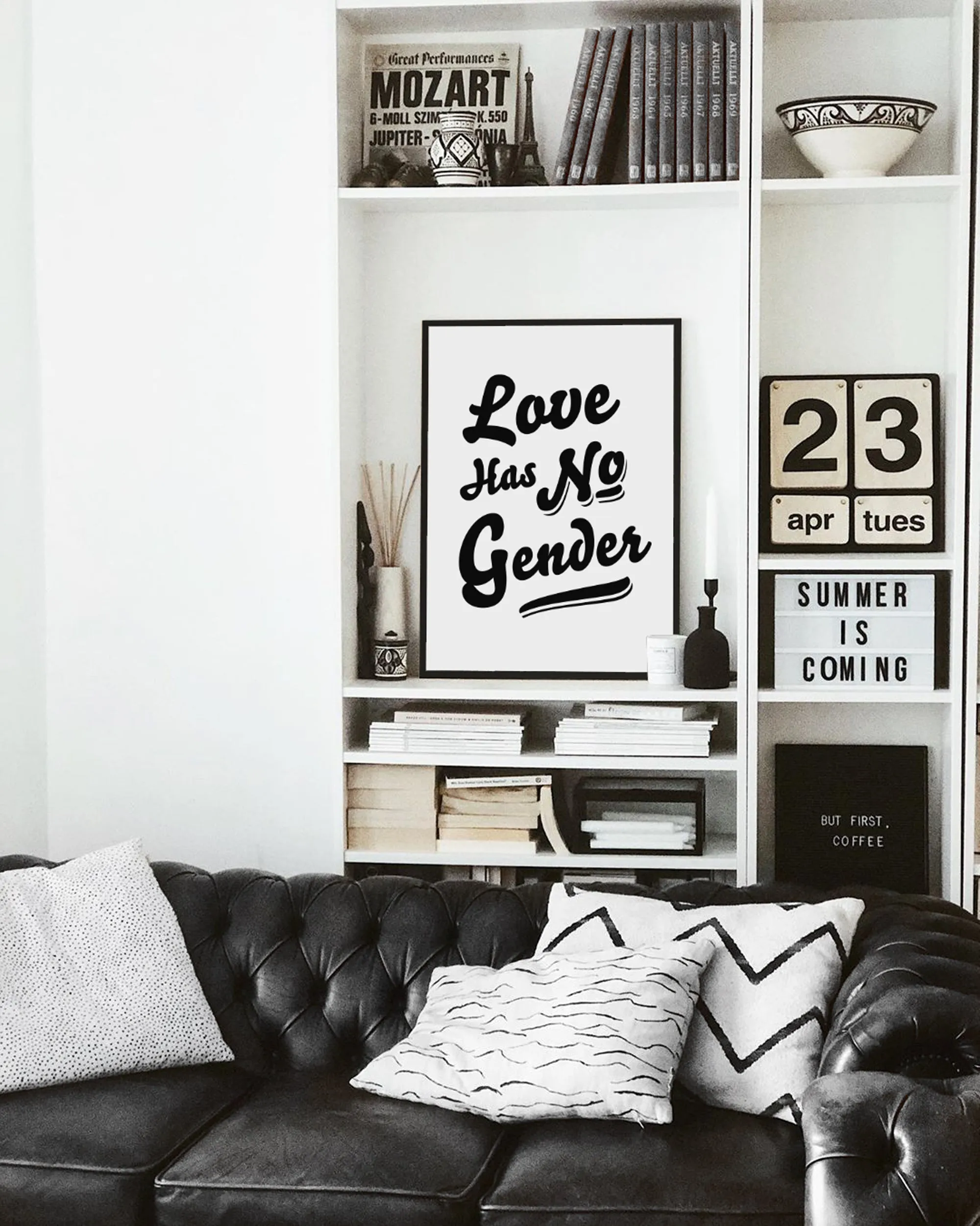 Love Has No Gender' Typographic Wall Art Print