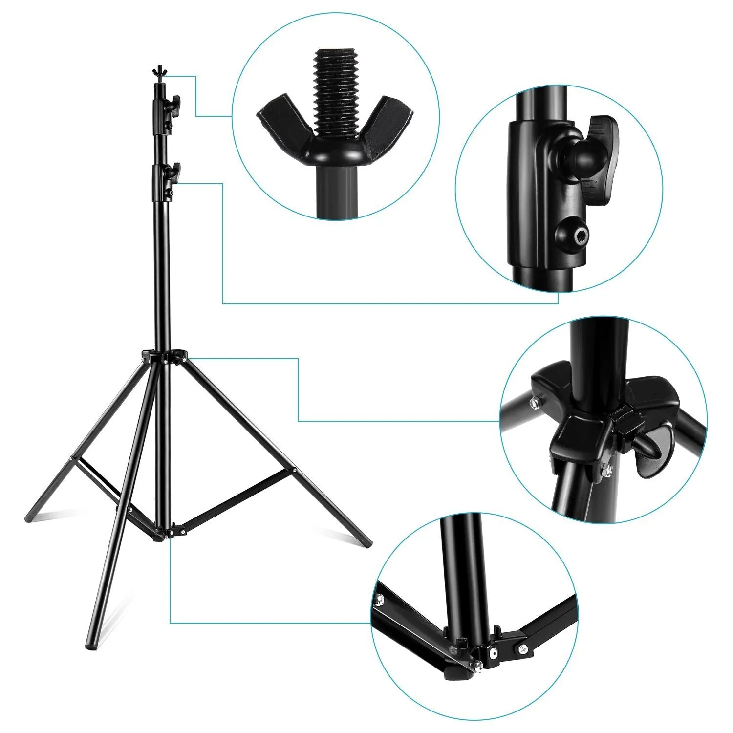 Neewer Photography Backdrop Support System with Carrying Case - Maximum 8.8x10 feet/2.7x3 meters (Height x Width) for Muslin, Paper and Canvas Backdrops for Photo Video Studio Shooting