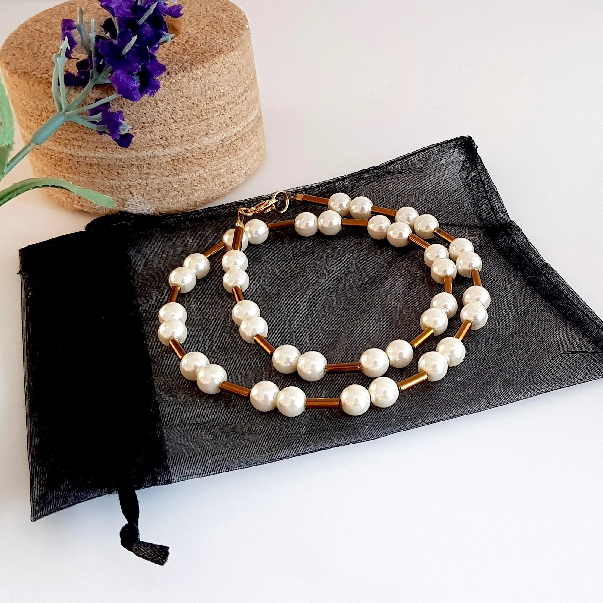 Pearl Necklace - Gift Idea | KJ-407N | Artisan Necklace