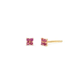 Quaditta Studs | Pink Sapphire