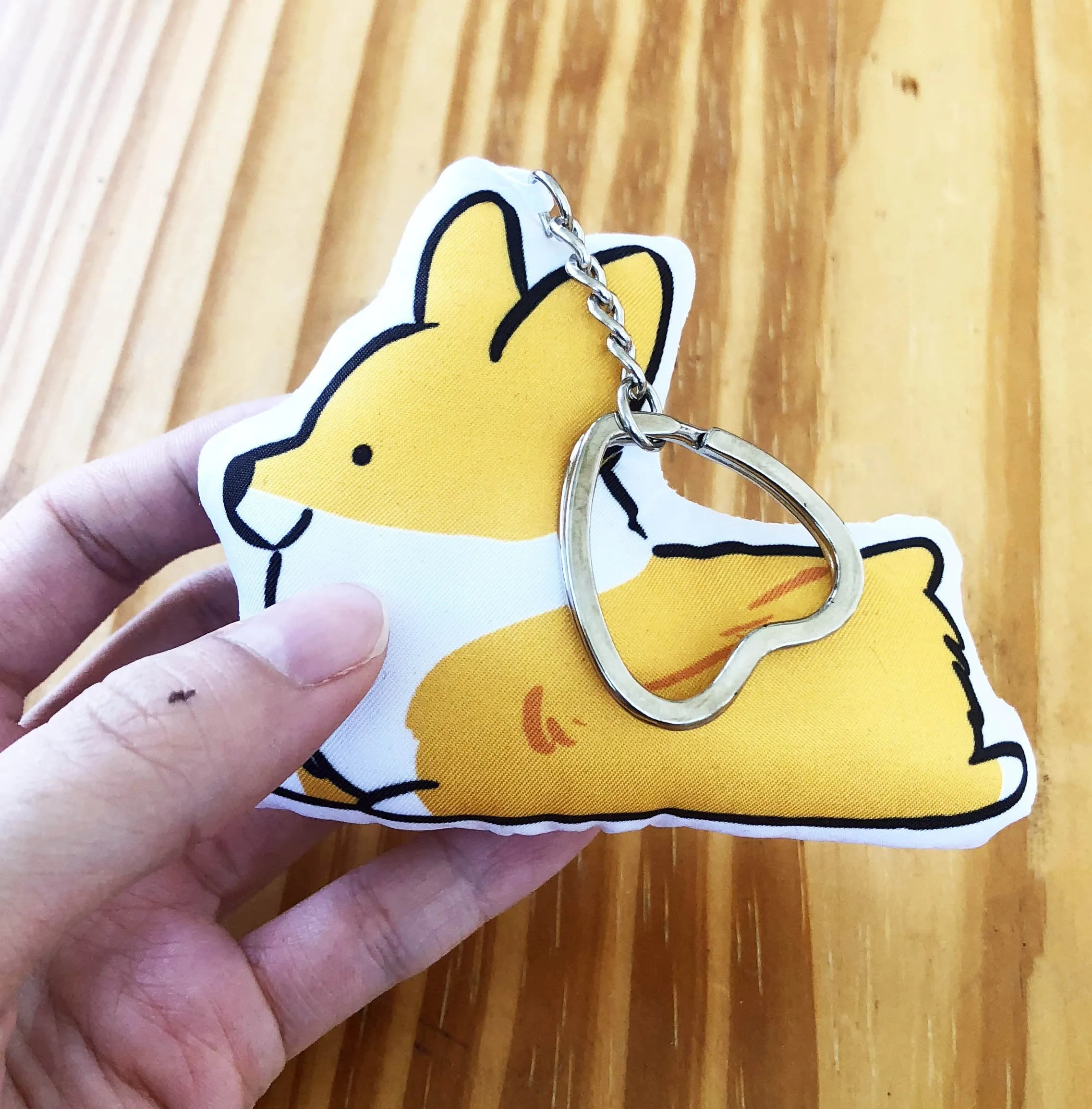 Sploot Corgi Pillow Keychain