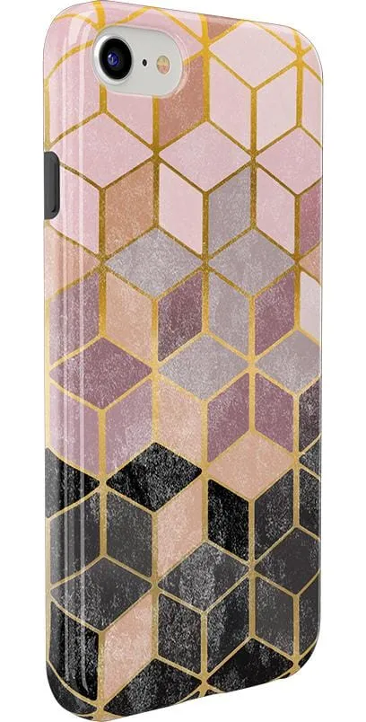 Stepping Up | Geo Rose Gold Marble Case