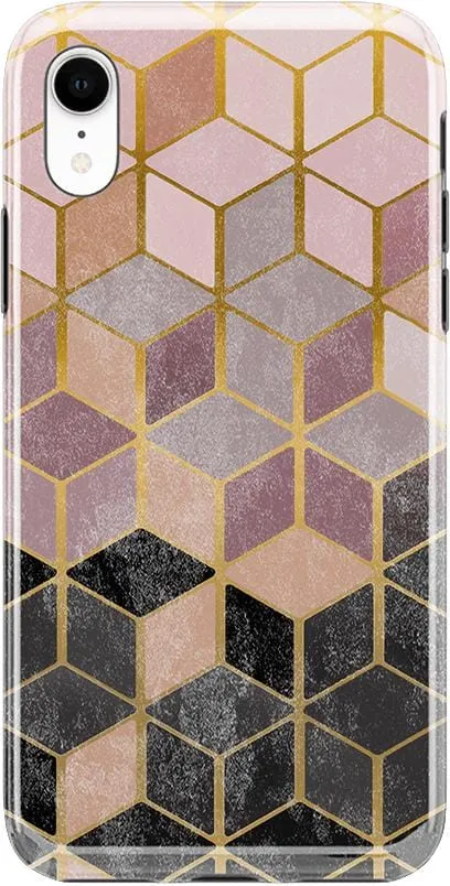 Stepping Up | Geo Rose Gold Marble Case