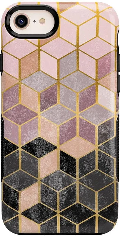 Stepping Up | Geo Rose Gold Marble Case