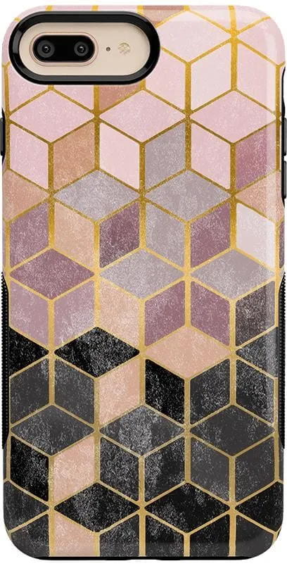 Stepping Up | Geo Rose Gold Marble Case