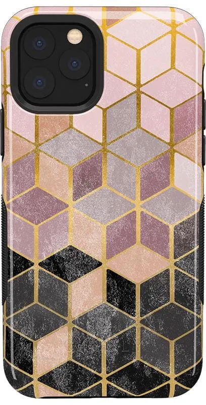 Stepping Up | Geo Rose Gold Marble Case