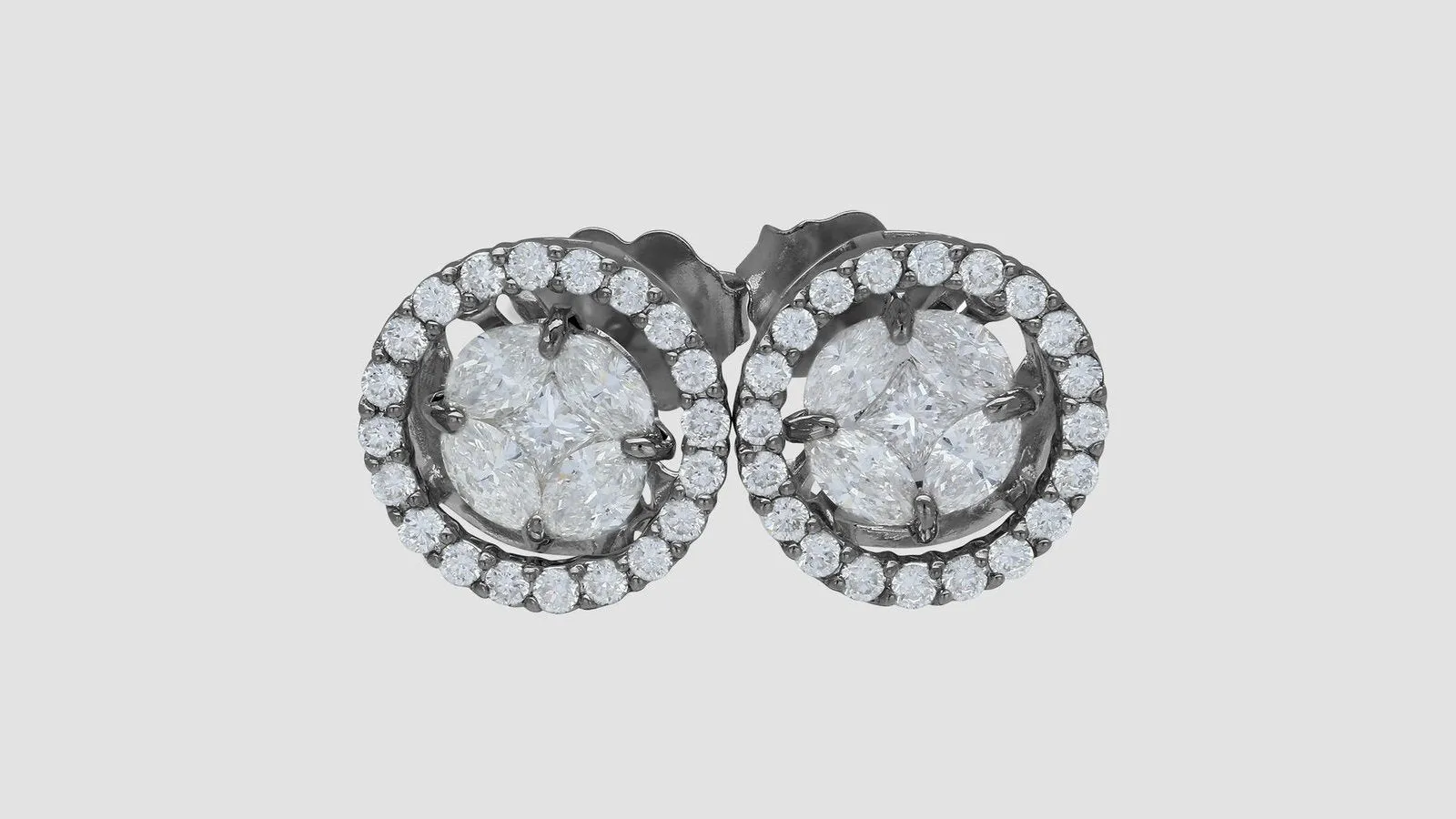 The Rumba Dancing Diamond Stud Earrings