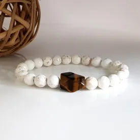 Tiger Eye Nugget! Men's Beaded Bracelet | KJ-312B | Unisex Jewellery