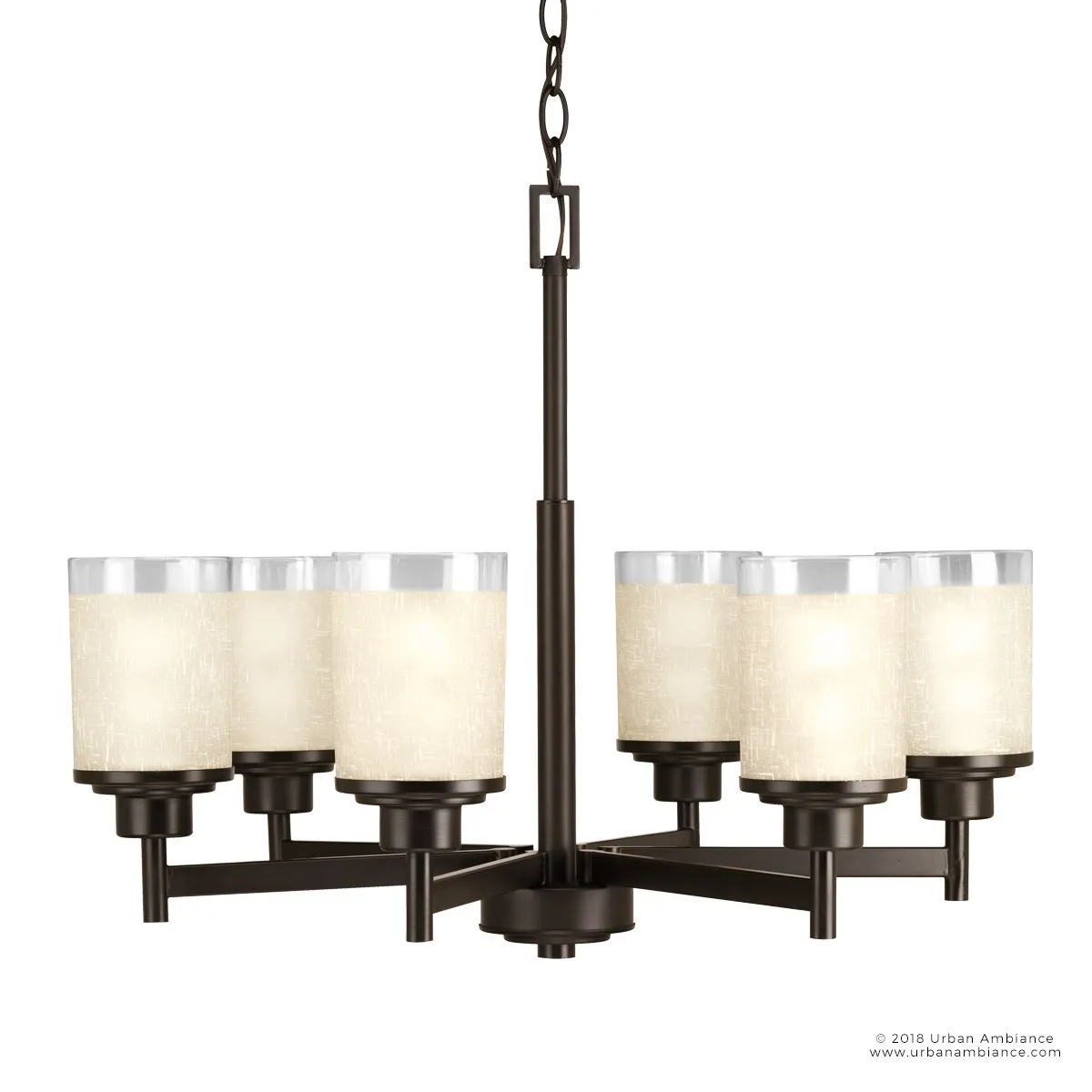 UHP2024 Contemporary Chandelier, 19.75"H x 25"W, Olde Bronze Finish, Cupertino Collection